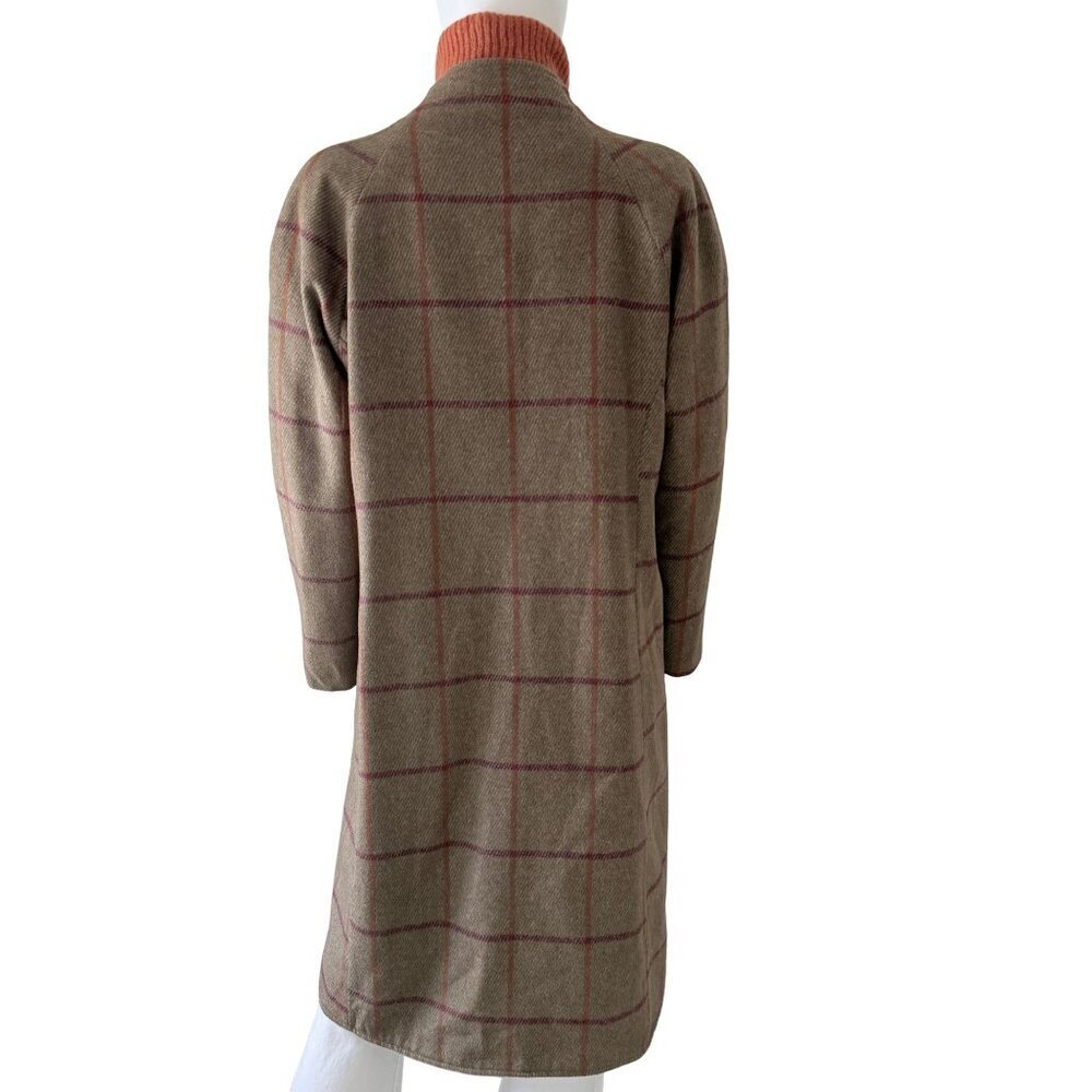 La Fee Maraboutee Wool Blend Windowpane Coat - Picture 9 of 12